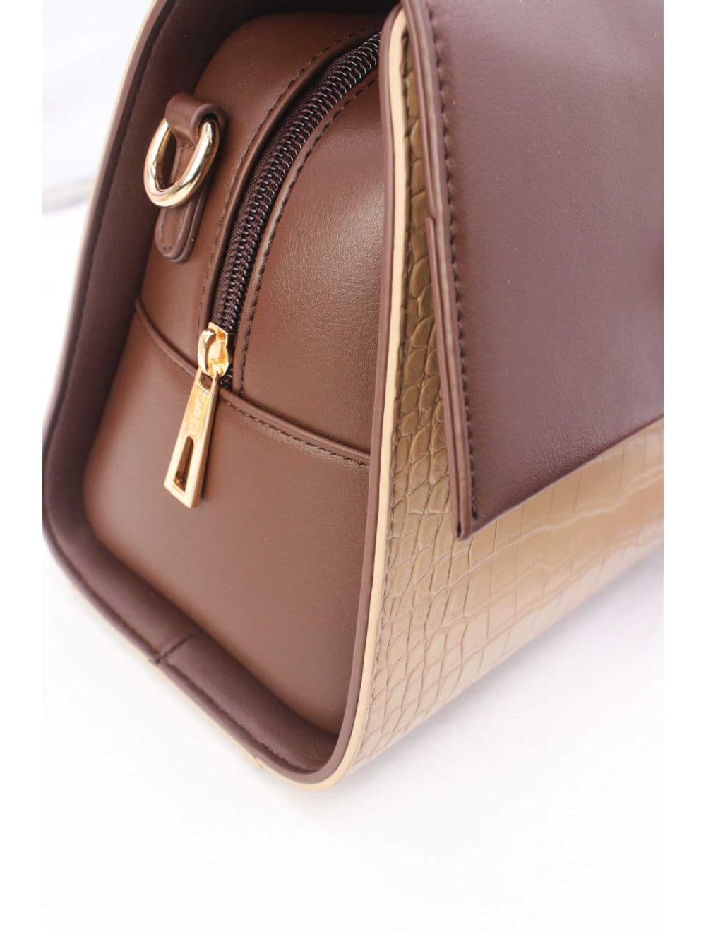 Sac à Main Style Vintage à Effet Croco 23B-5764-Apricot/Coffee — vue 6
