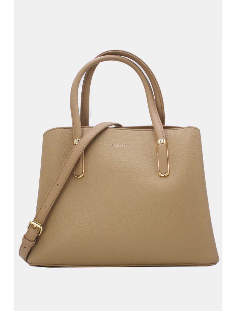 Medium Sac à Main Chic Grainé 25B-6156-Abricot