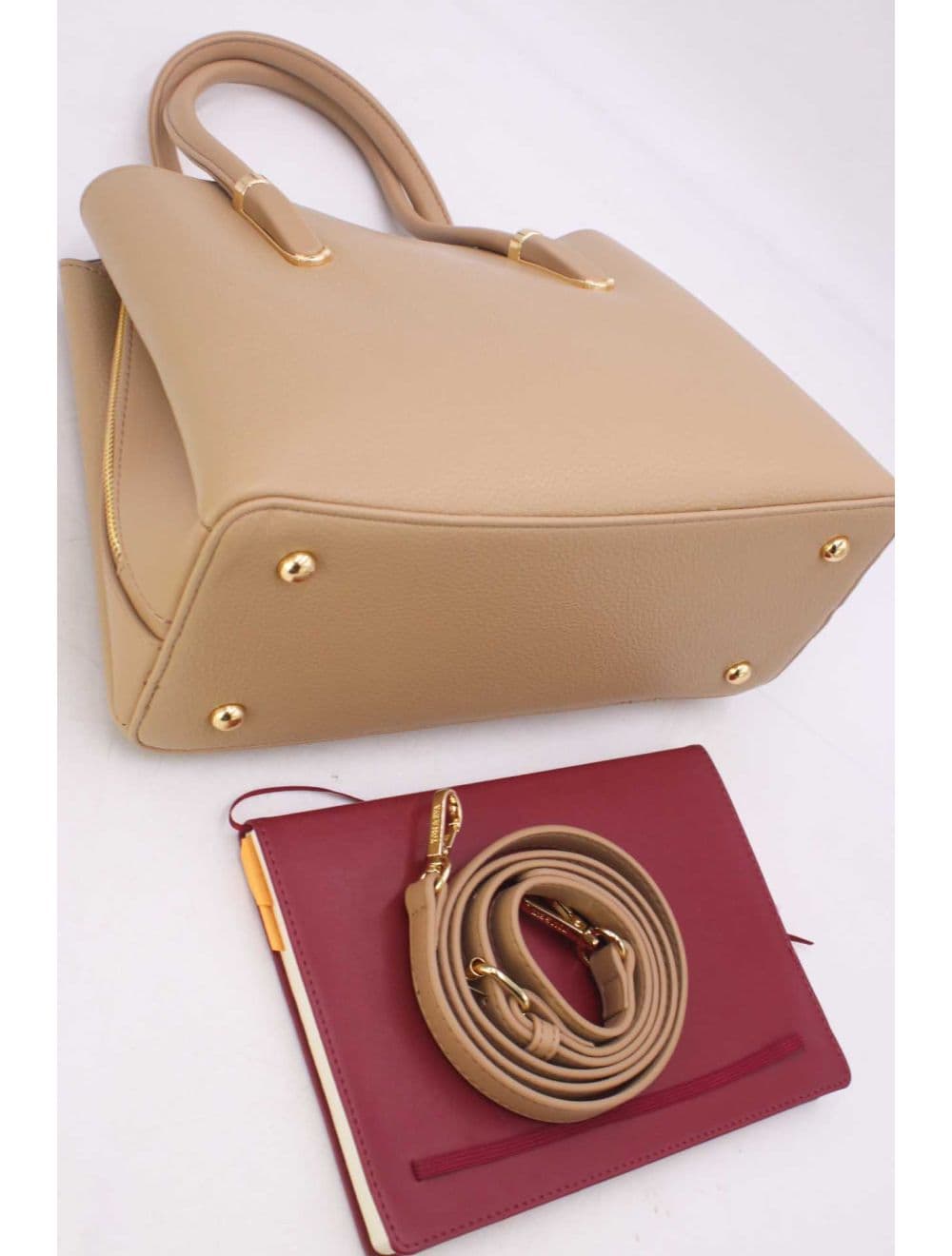 Medium Sac à Main Chic Grainé 25B-6156-Abricot — vue 4