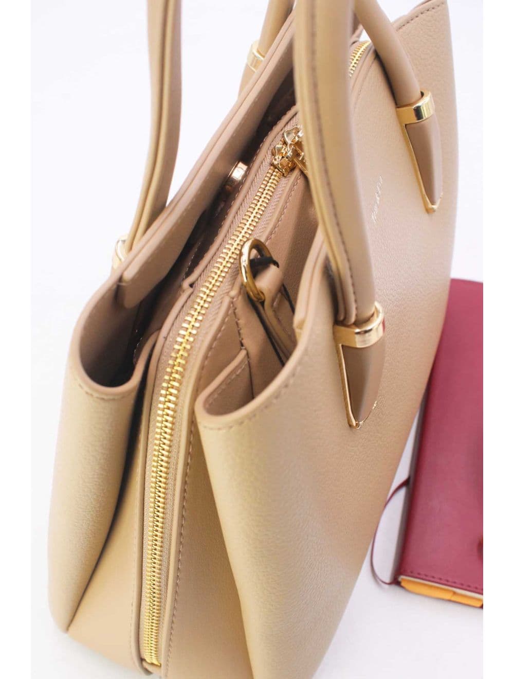 Medium Sac à Main Chic Grainé 25B-6156-Abricot — vue 5