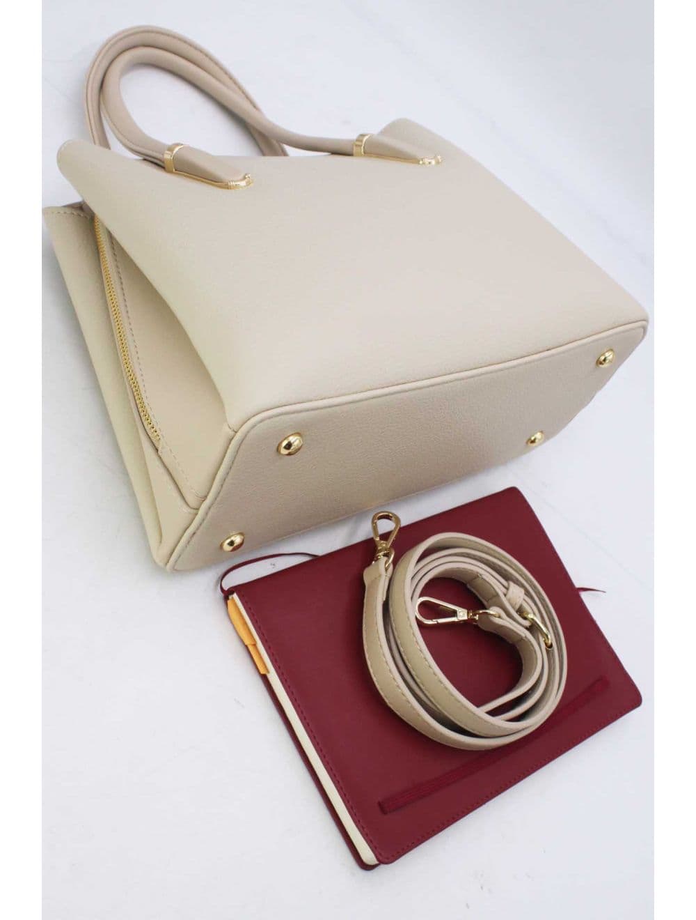 Medium Sac à Main Chic Grainé 25B-6156-Beige — vue 4