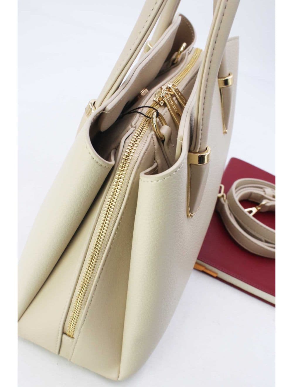 Medium Sac à Main Chic Grainé 25B-6156-Beige — vue 5
