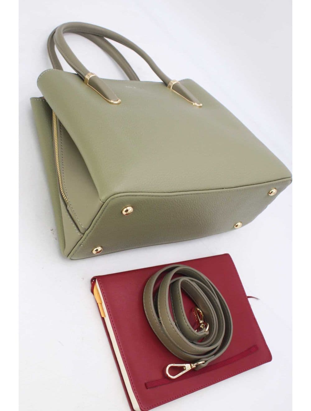 Medium Sac à Main Chic Grainé 25B-6156-Vert — vue 4