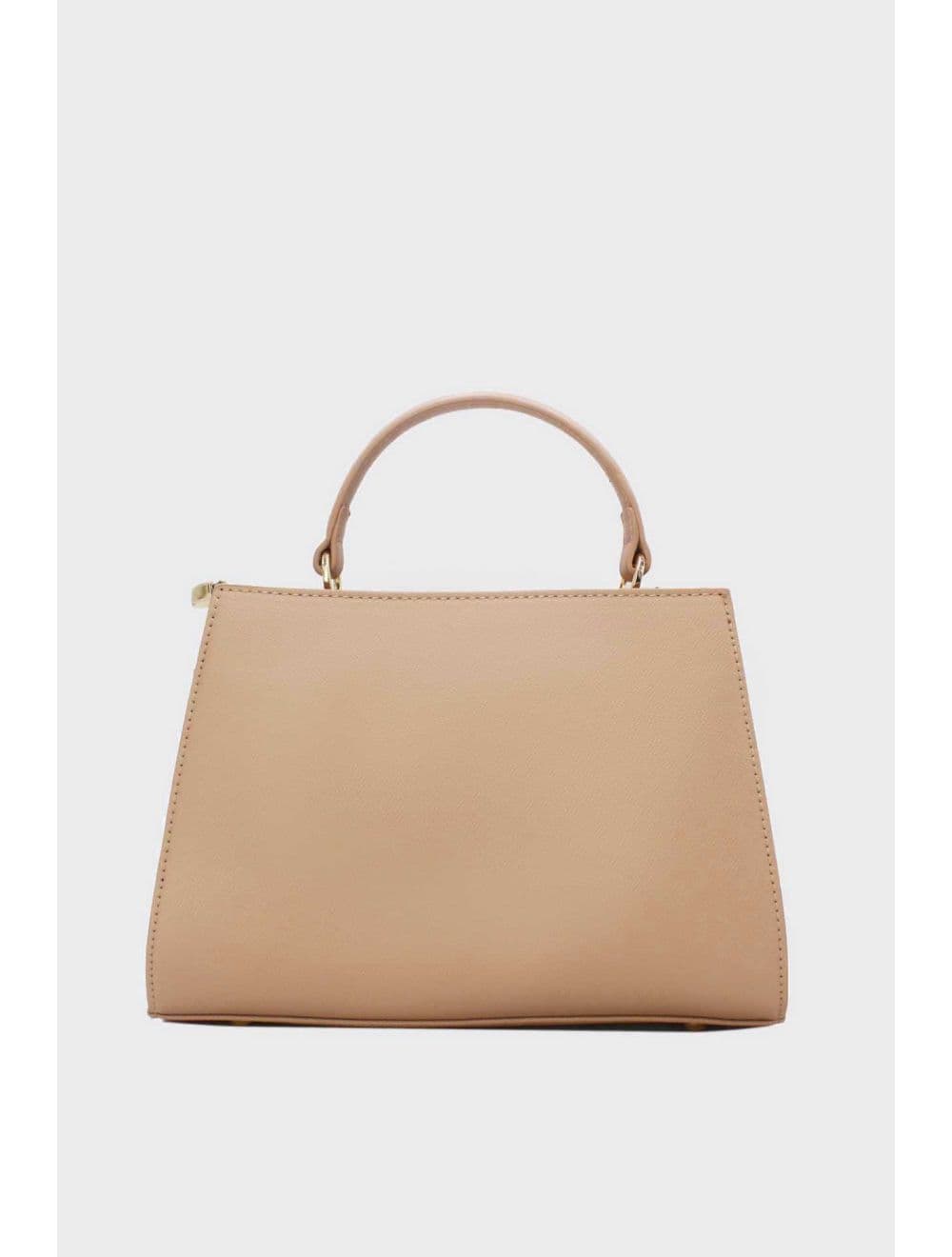 Medium Sac à Main Effet Cuir Minimaliste 25B-6282-Abricot — vue 3