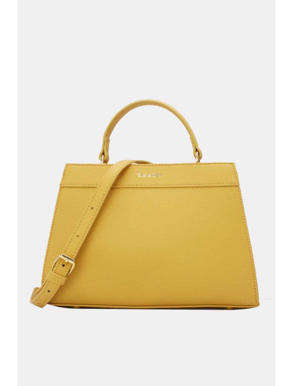 Medium Sac à Main Effet Cuir Minimaliste 25B-6282-Jaune