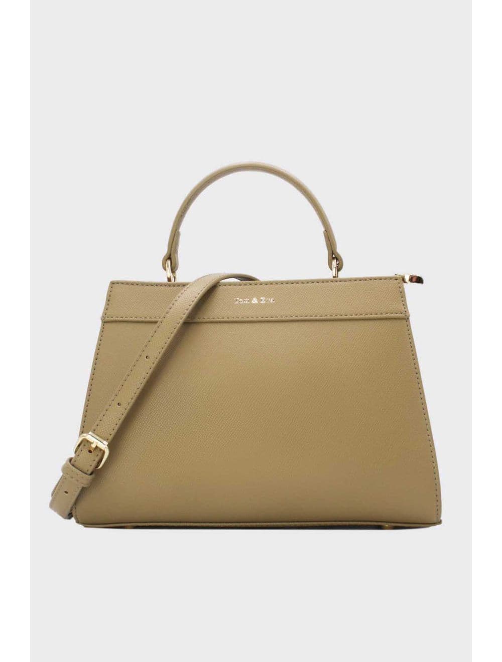 Medium Sac à Main Effet Cuir Minimaliste 25B-6282-Kaki