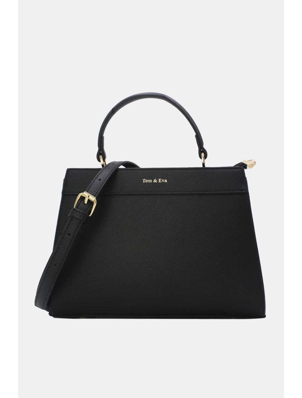 Medium Sac à Main Effet Cuir Minimaliste 25B-6282-Noir