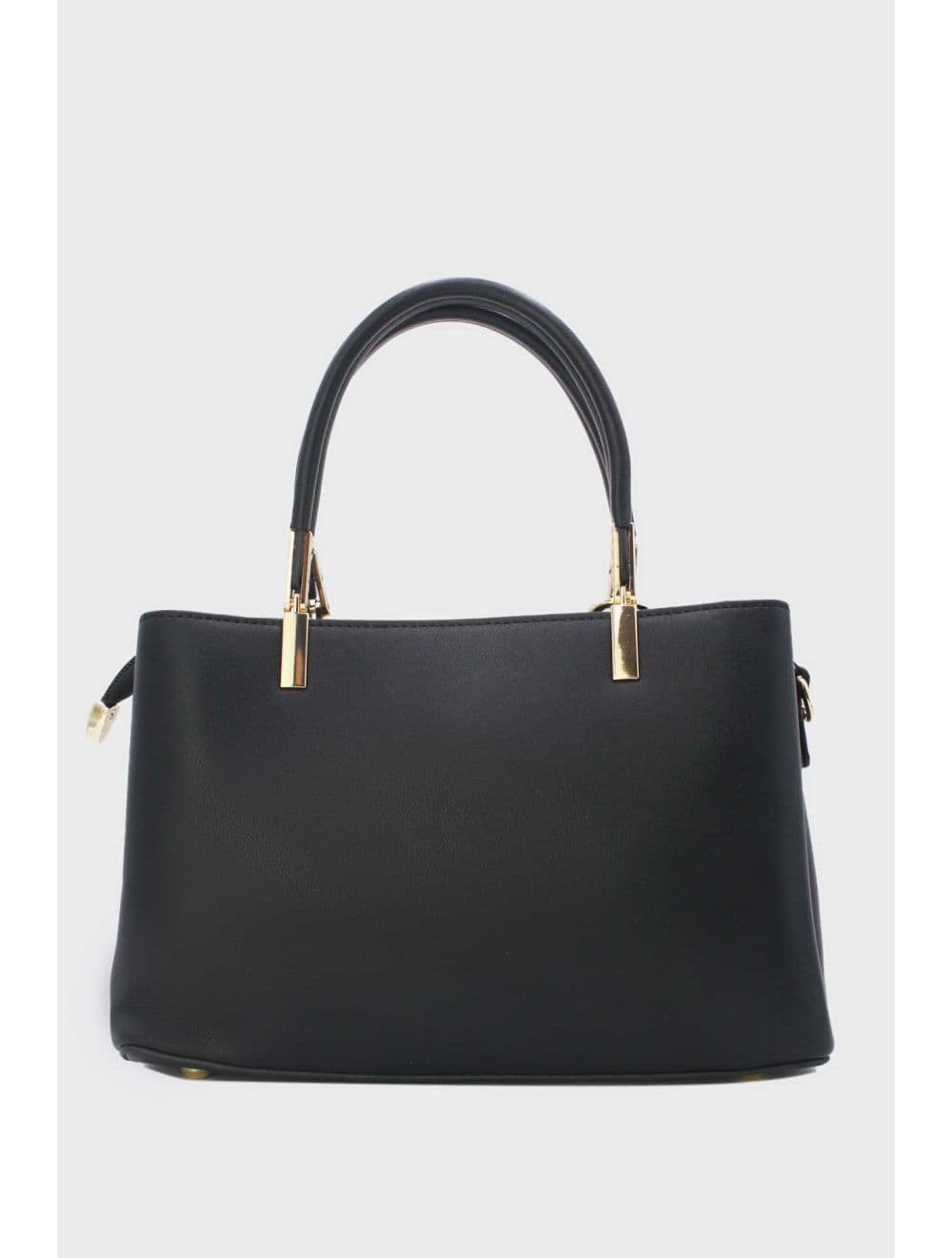 Medium Sac à Main Effet Cuir Chic 25B-6270-Noir — vue 3