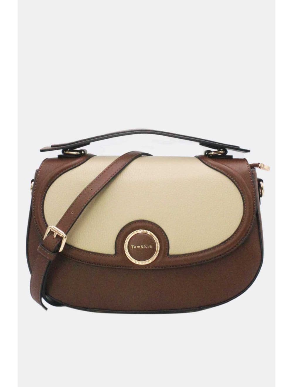 Sac à Main Chic Bicolore Urban 25B-6290-Coffee/Apricot