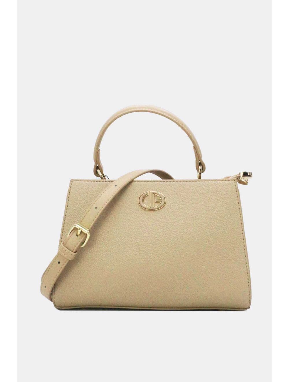 Medium Sac à Main Effet Cuir Chic 25B-6285-Abricot