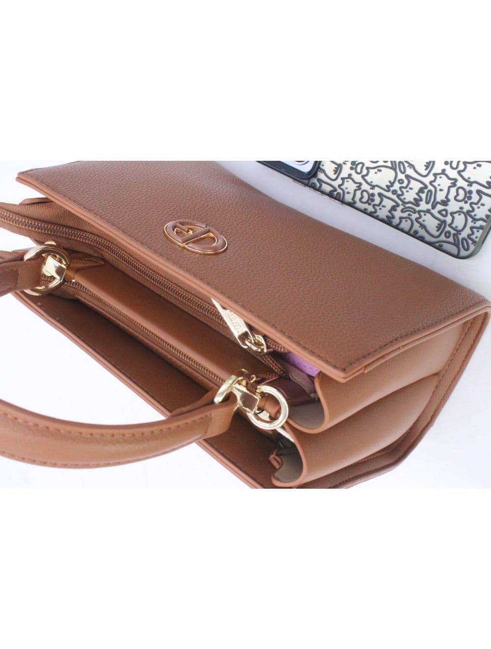 Medium Sac à Main Effet Cuir Chic 25B-6285-Marron — vue 5