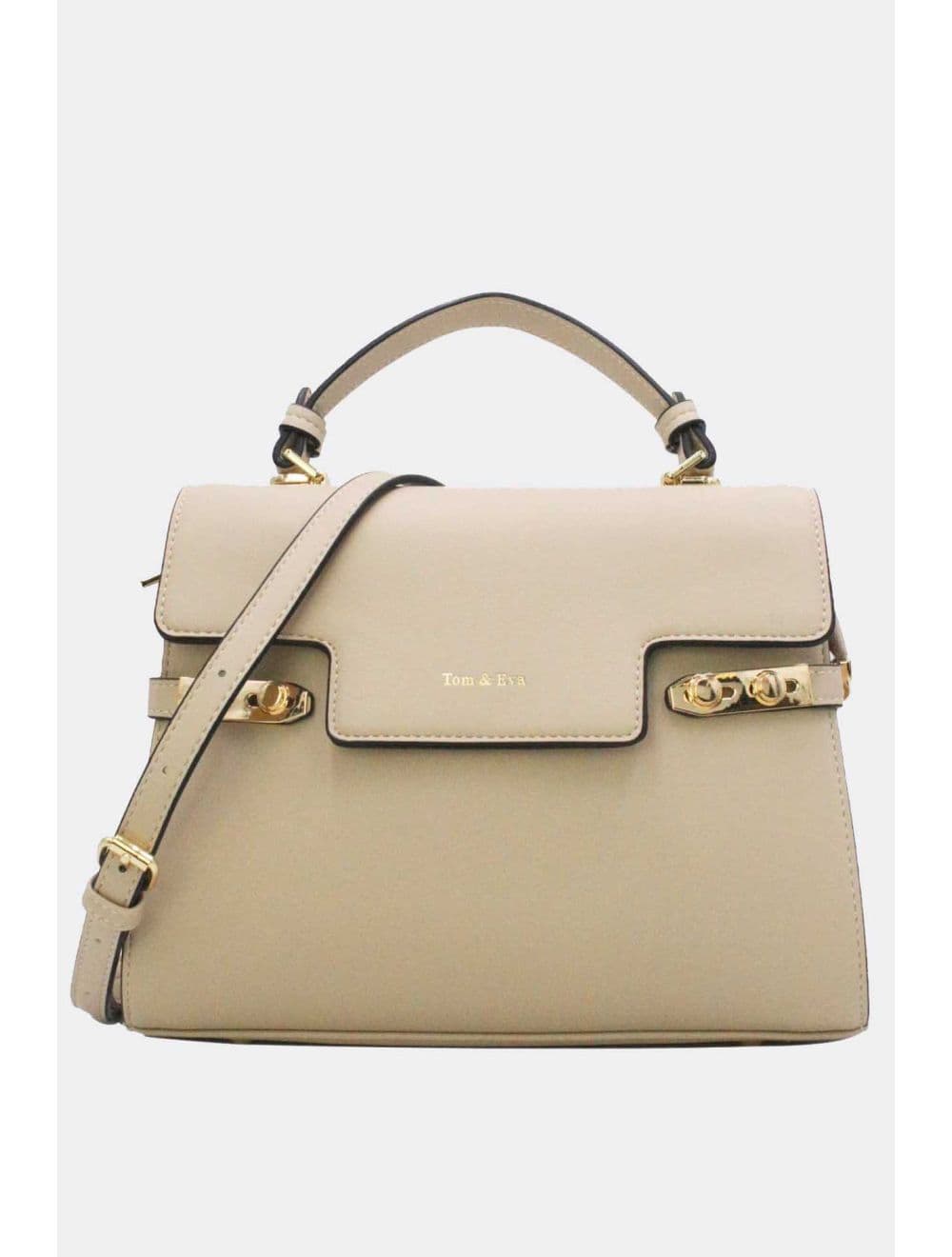 Sac à Main Chic Bicolore Réassort-21B-5180-Beige