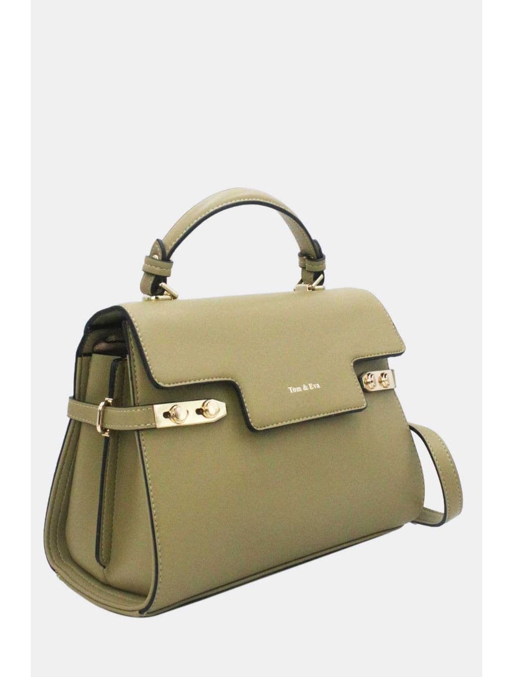Sac à Main Chic Bicolore Réassort-21B-5180-Vert — vue 2