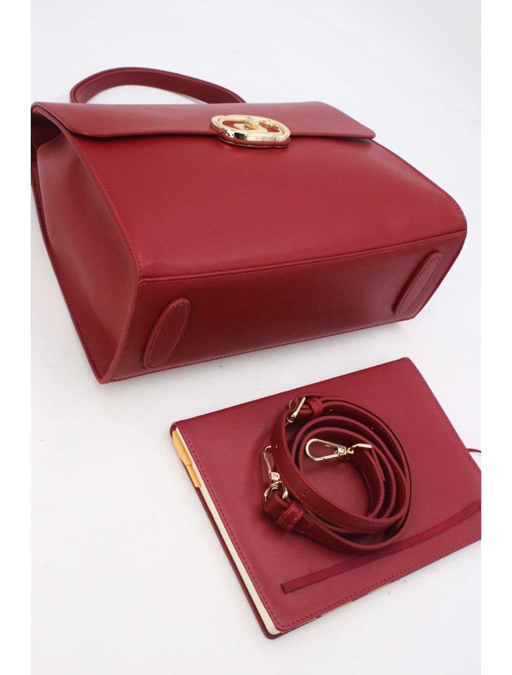 Sac à Main Minimaliste Femme RÉASSORT 23B-5765-Rouge Foncé — vue 4