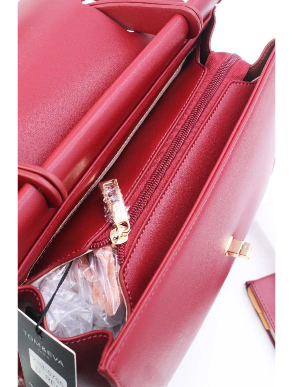 Sac à Main Minimaliste Femme RÉASSORT 23B-5765-Rouge Foncé — vue 5