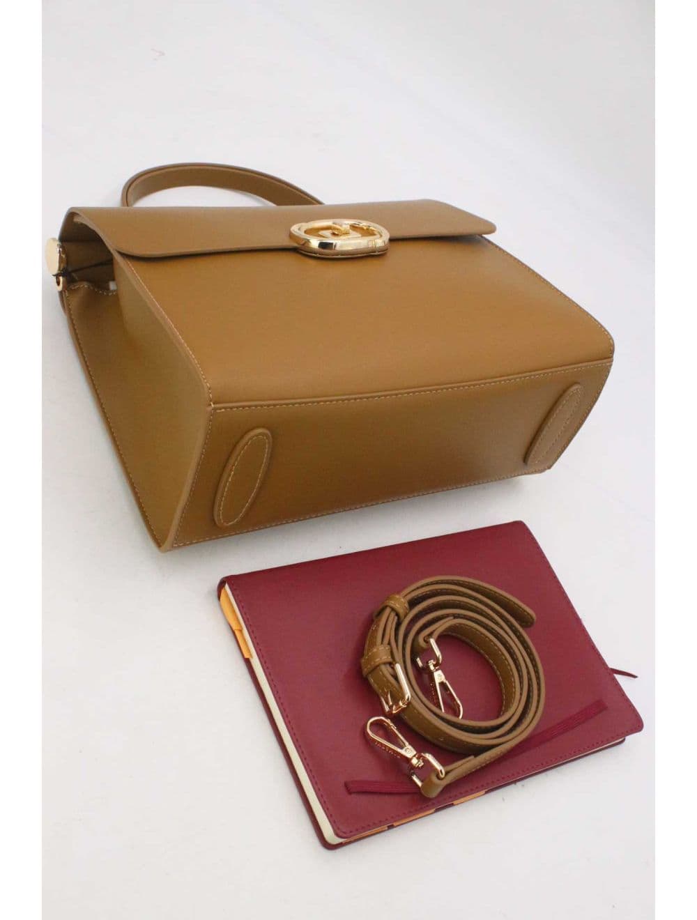 Sac à Main Minimaliste Femme RÉASSORT 23B-5765-Camel — vue 4