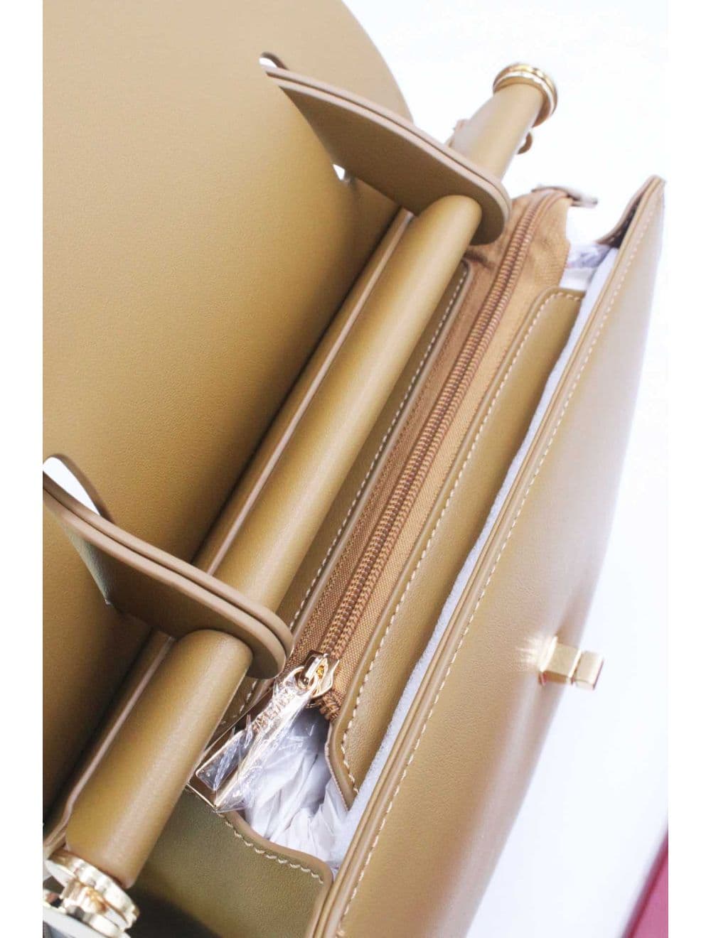Sac à Main Minimaliste Femme RÉASSORT 23B-5765-Camel — vue 5