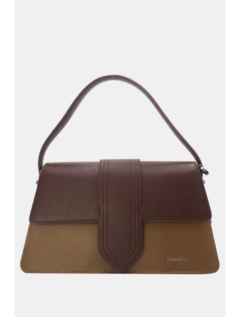 Sac Besace Femme Double Porté 25B-6182-Khaki/Coffee