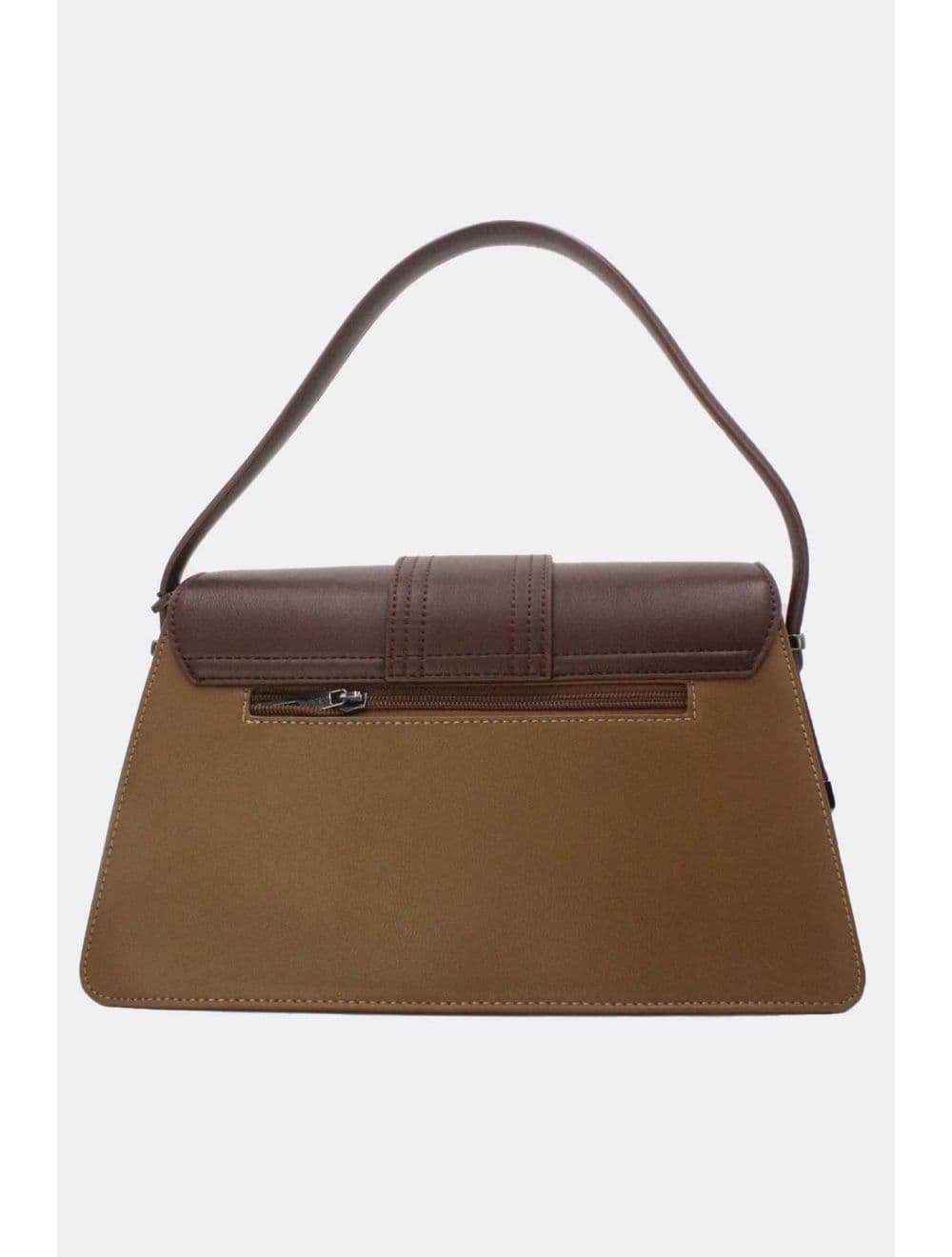 Sac Besace Femme Double Porté 25B-6182-Khaki/Coffee — vue 3