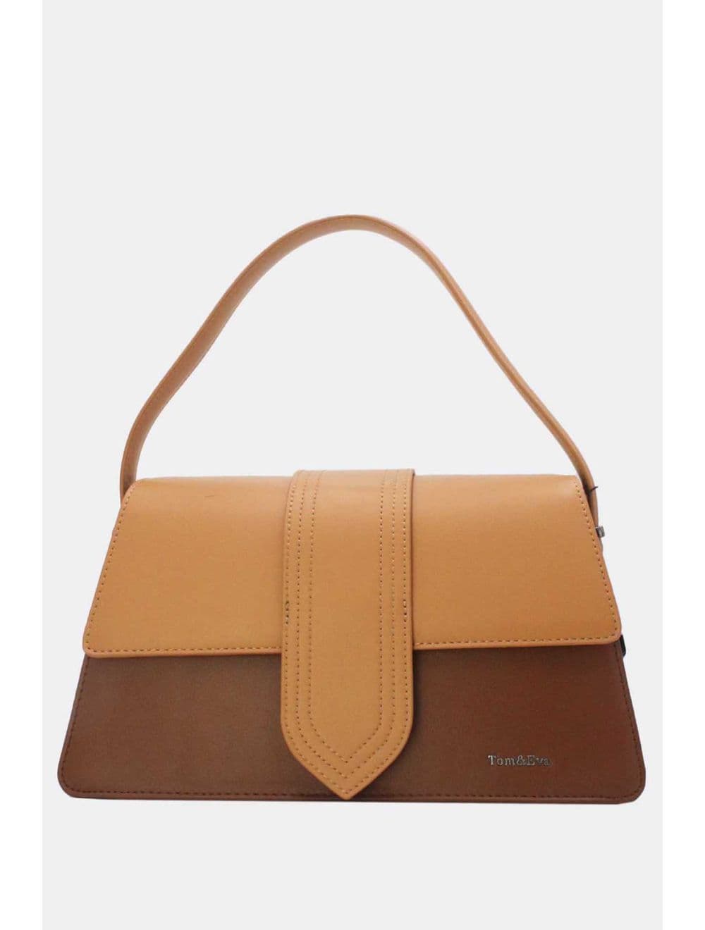 Sac Besace Femme Double Porté 25B-6182-Café/Abricot