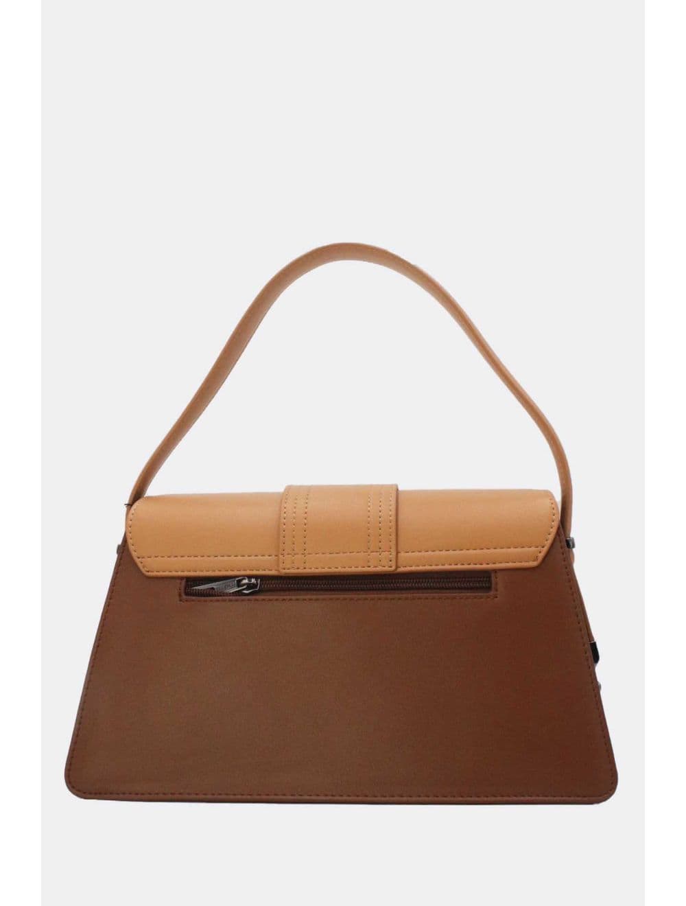 Sac Besace Femme Double Porté 25B-6182-Café/Abricot — vue 3