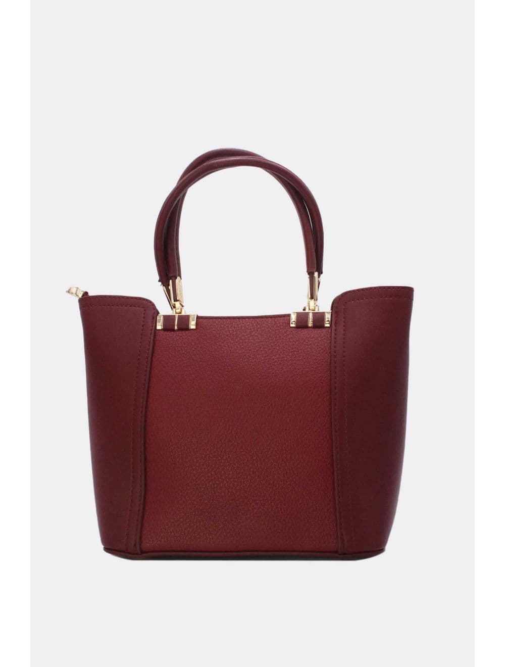 Medium Sac à Main Effet Cuir 25B-6198-Bordeaux — vue 3