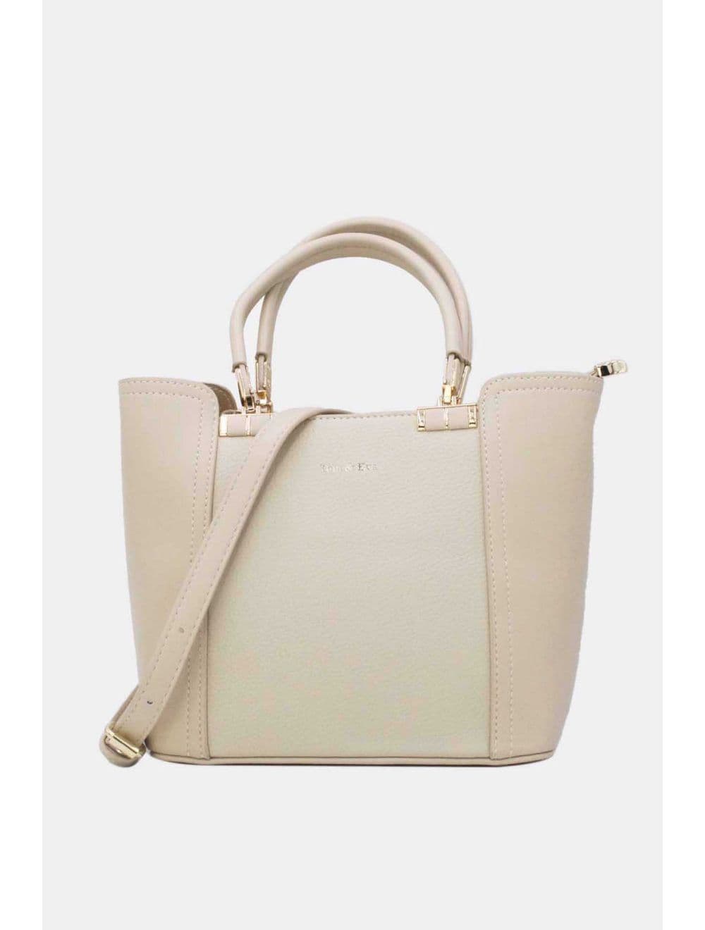 Medium Sac à Main Effet Cuir 25B-6198-Beige