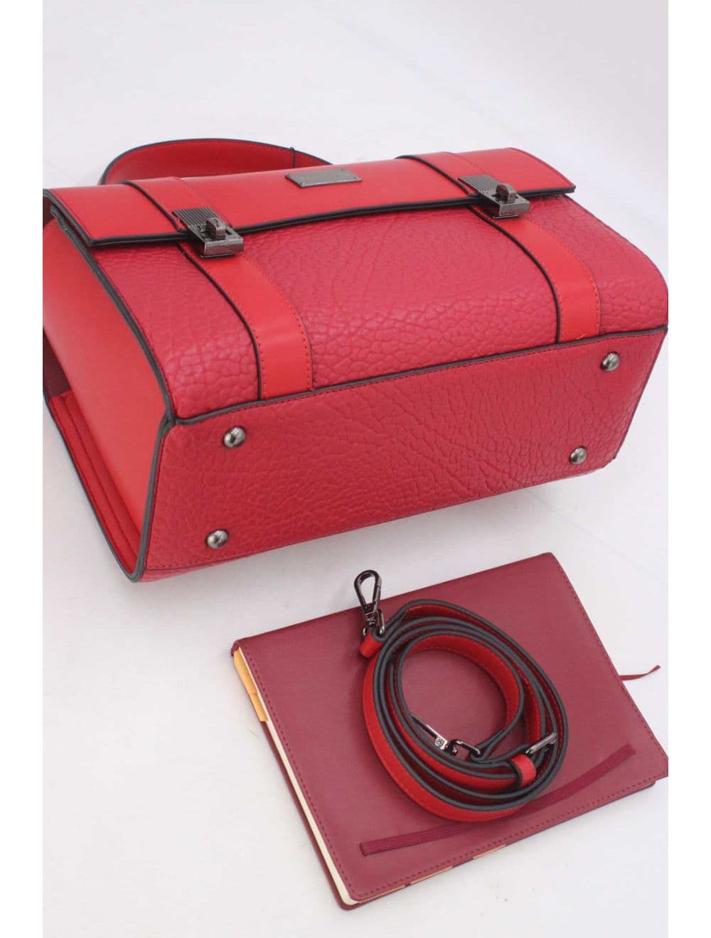 Sac Docteur Effet Grainé 25B-6249-Burgundy — vue 4