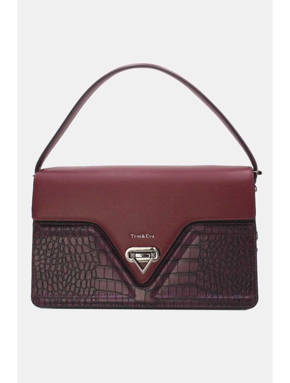 Sac Porté Épaule Effet Croco 25B-6247-Violet