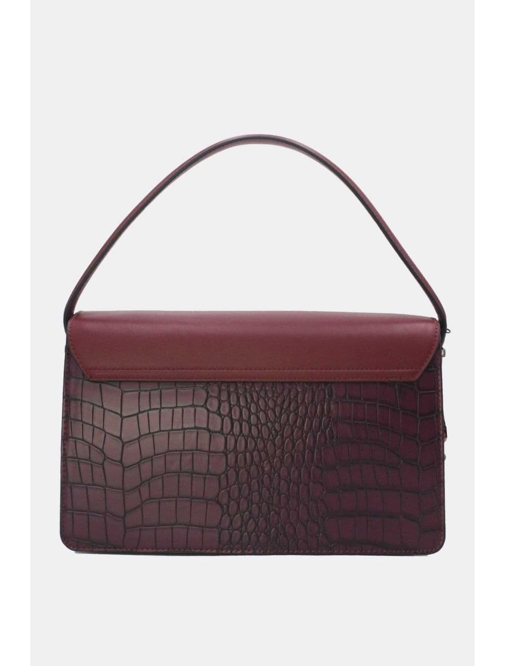 Sac Porté Épaule Effet Croco 25B-6247-Violet — vue 3