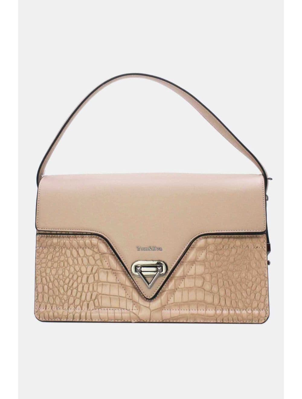 Sac Porté Épaule Effet Croco 25B-6247-Kaki