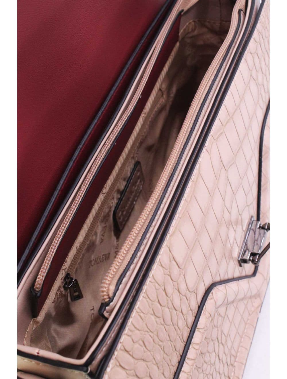 Sac Porté Épaule Effet Croco 25B-6247-Kaki — vue 5