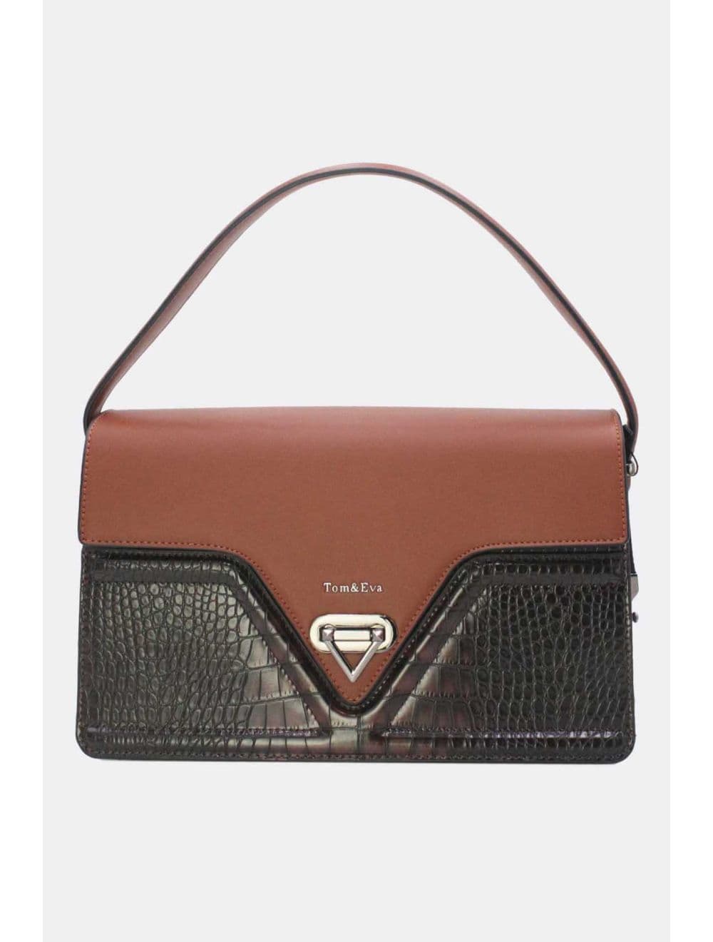 Sac Porté Épaule Effet Croco 25B-6247-Café