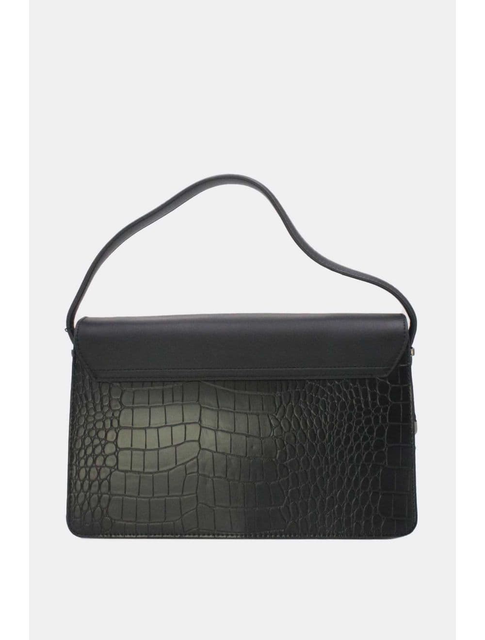 Sac Porté Épaule Effet Croco 25B-6247-Noir — vue 3