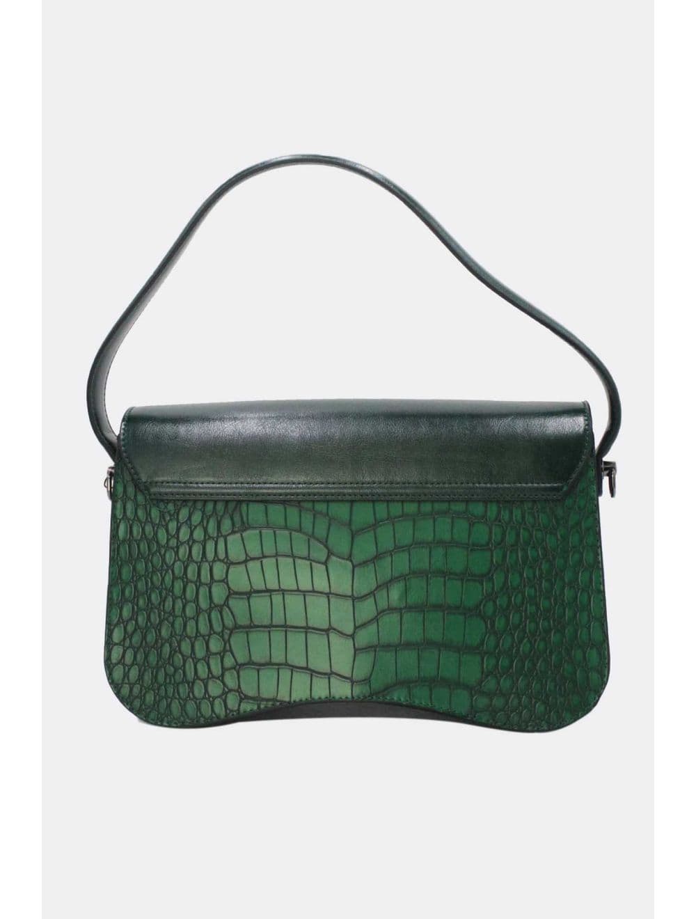 Sac Porté Épaule Effet Croco 25B-6246-Vert — vue 3