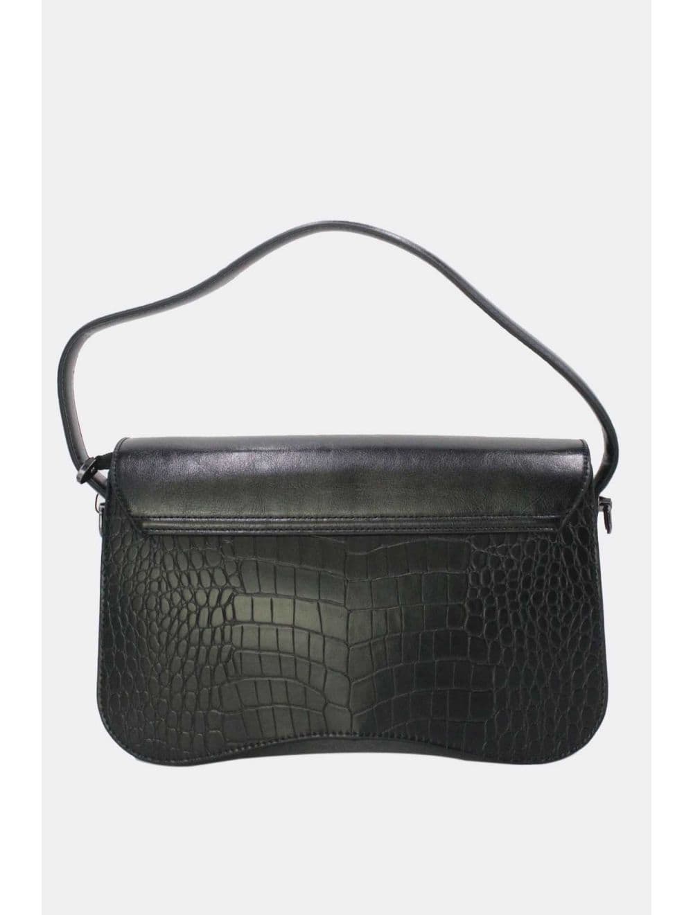 Sac Porté Épaule Effet Croco 25B-6246-Noir — vue 3