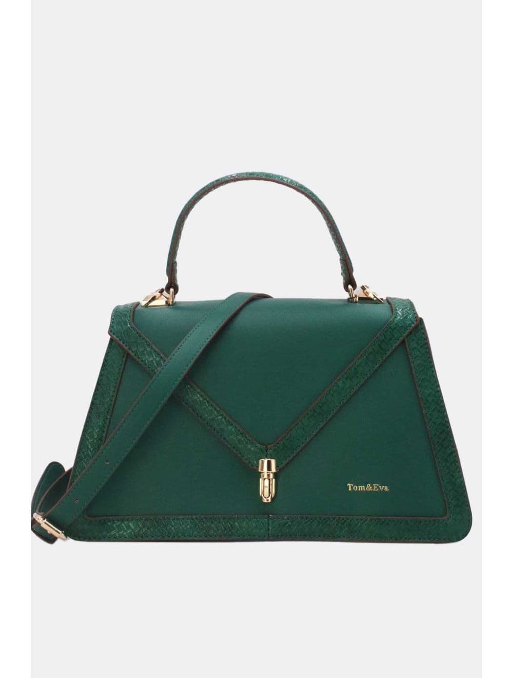sac à main rigide à bordure effet serpenté 25B-6248-Vert