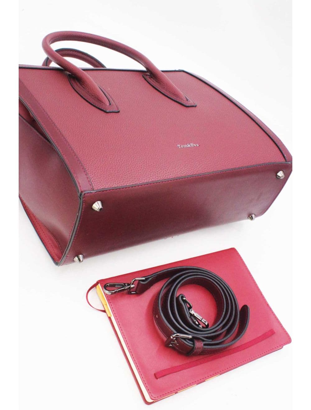 Sac à Main Rigide Carré 25B-6210-Red — vue 5