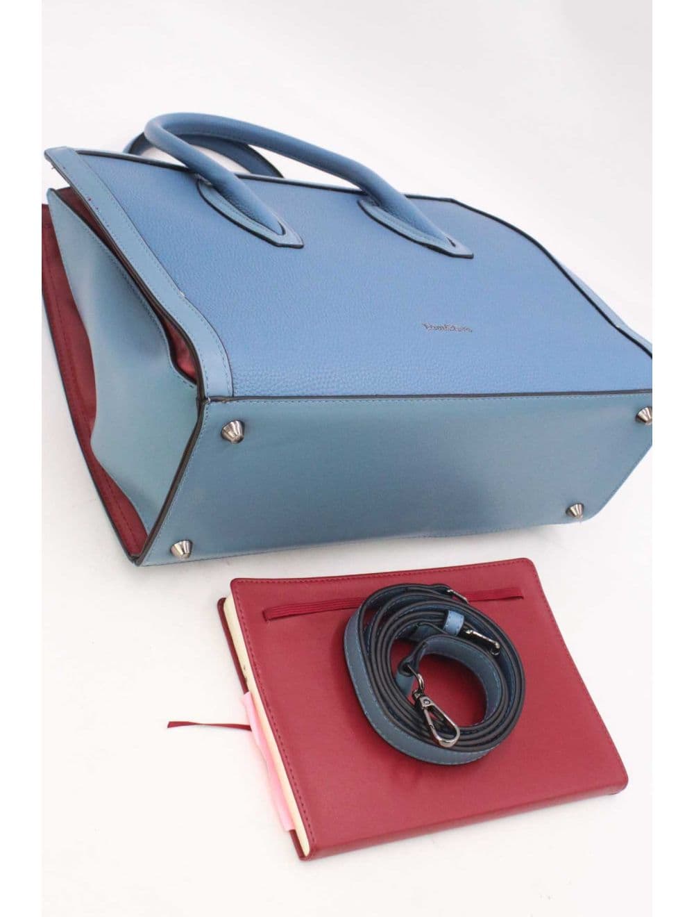 Sac à Main Rigide Carré 25B-6210-Blue — vue 4