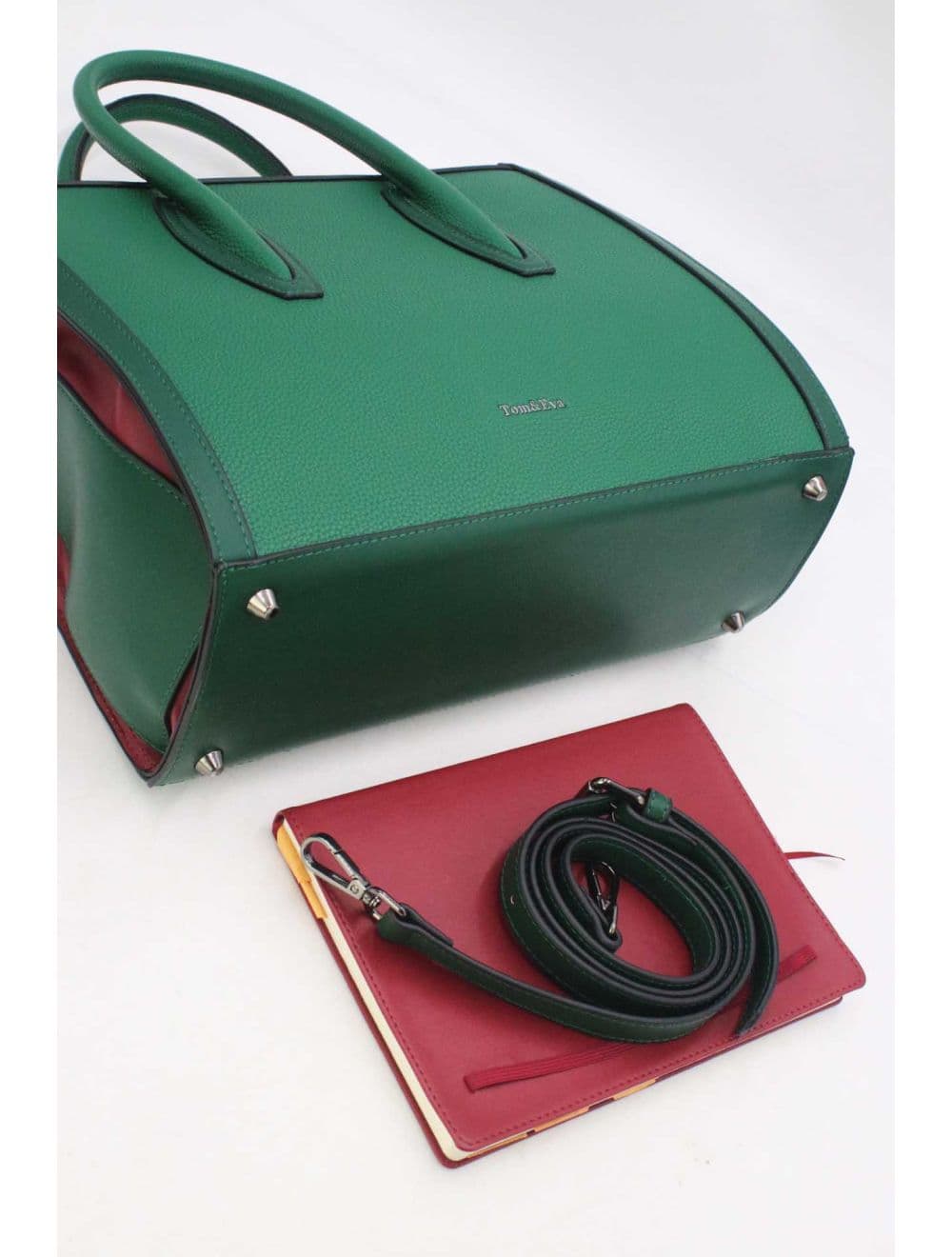 Sac à Main Rigide Carré 25B-6210-Green — vue 4