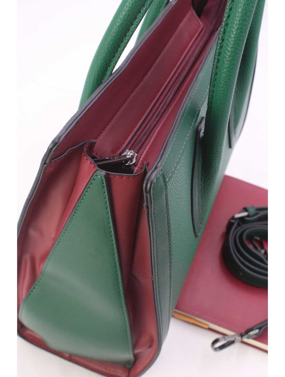 Sac à Main Rigide Carré 25B-6210-Green — vue 5