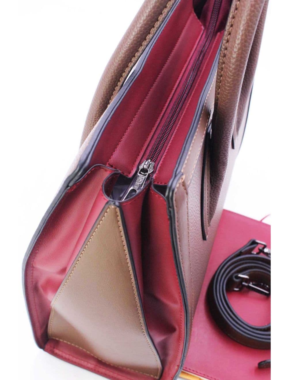 Sac à Main Rigide Carré 25B-6210-Coffee — vue 5