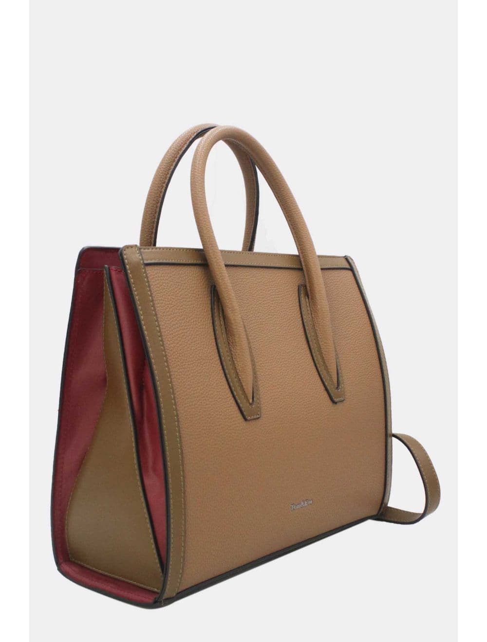 Sac à Main Rigide Carré 25B-6210-Khaki — vue 2