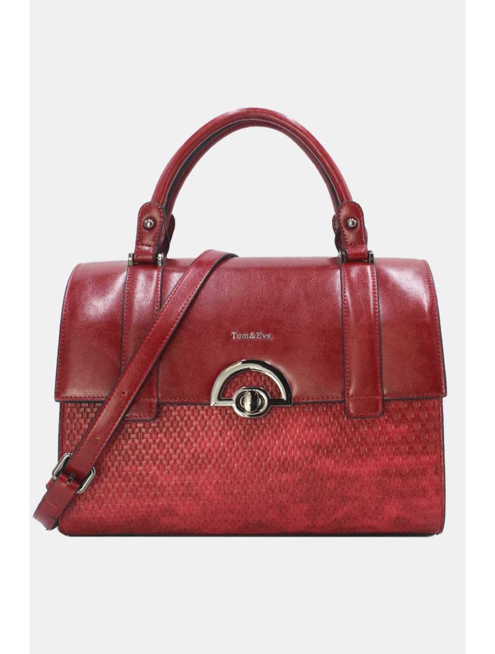 Sac Docteur Effet Tressé 25B-6242-Burgundy