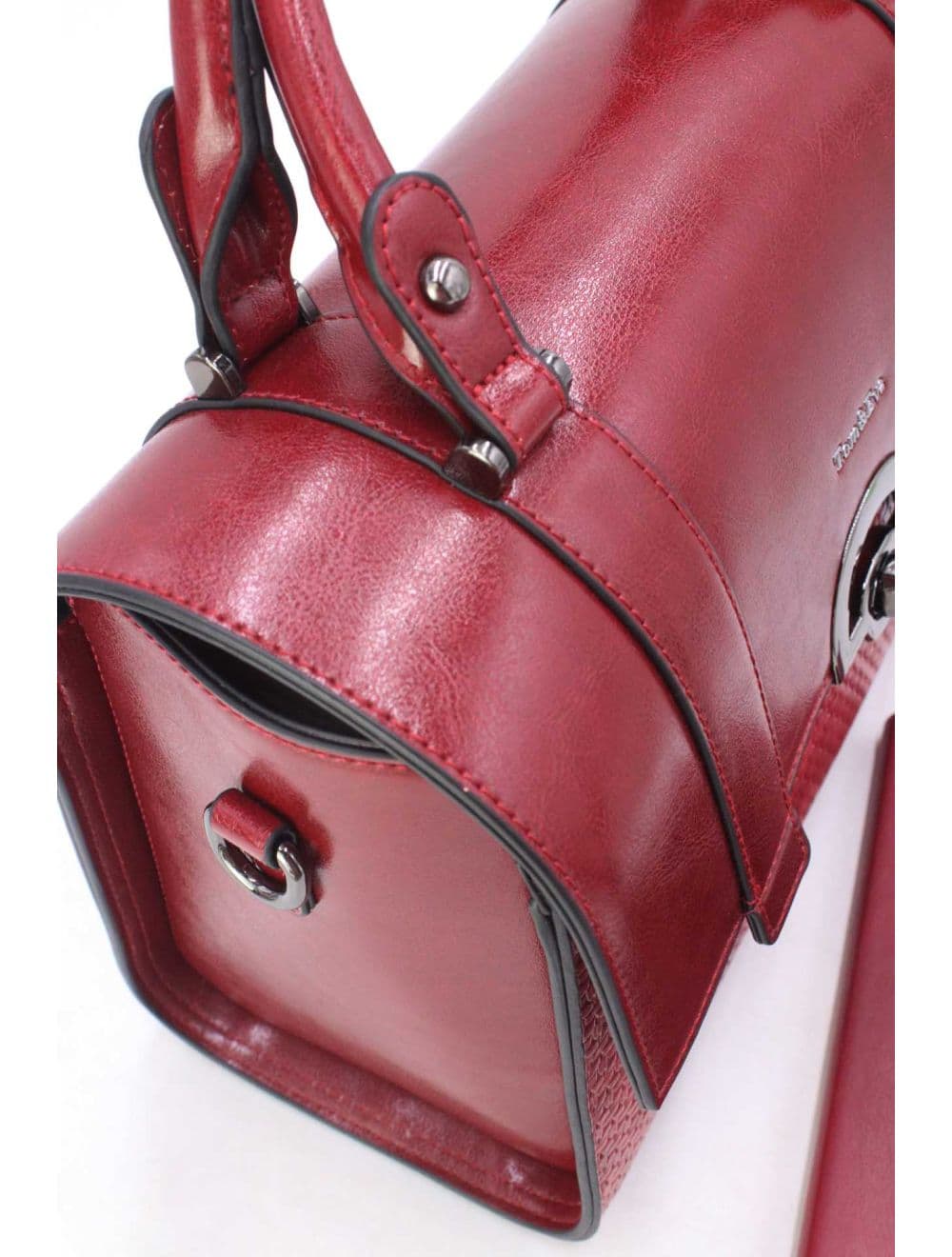 Sac Docteur Effet Tressé 25B-6242-Burgundy — vue 5