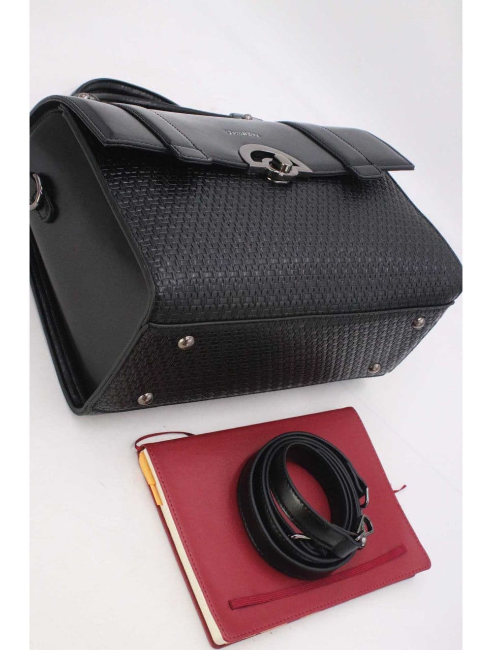 Sac Docteur Effet Tressé 25B-6242-Noir — vue 4
