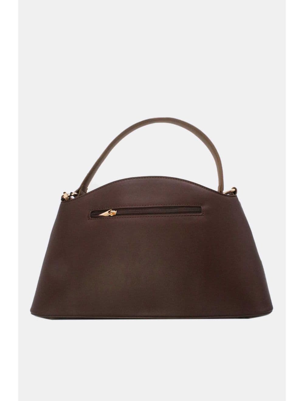Sac à Main Effet Cuir Lisse Bicolore RÉASSORT25 24B-5862-Coffee/Khaki — vue 3