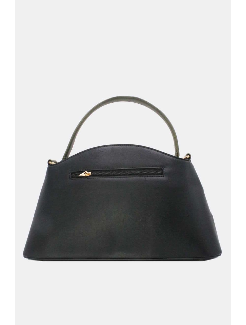 Sac à Main Effet Cuir Lisse Bicolore RÉASSORT25 24B-5862-Black/D.Green — vue 3