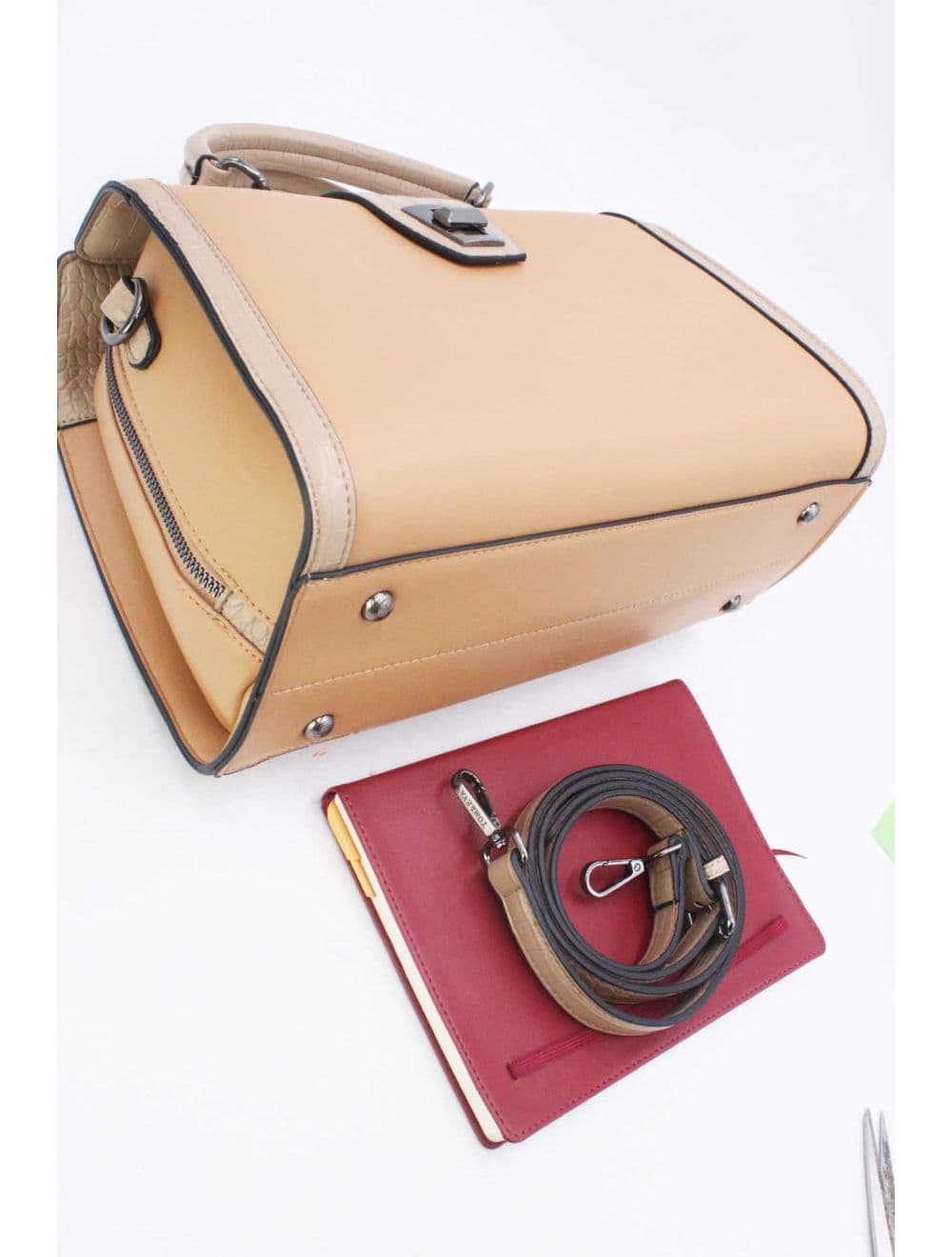 Sac Docteur Effet Crocodile 25B-6235-Abricot — vue 5
