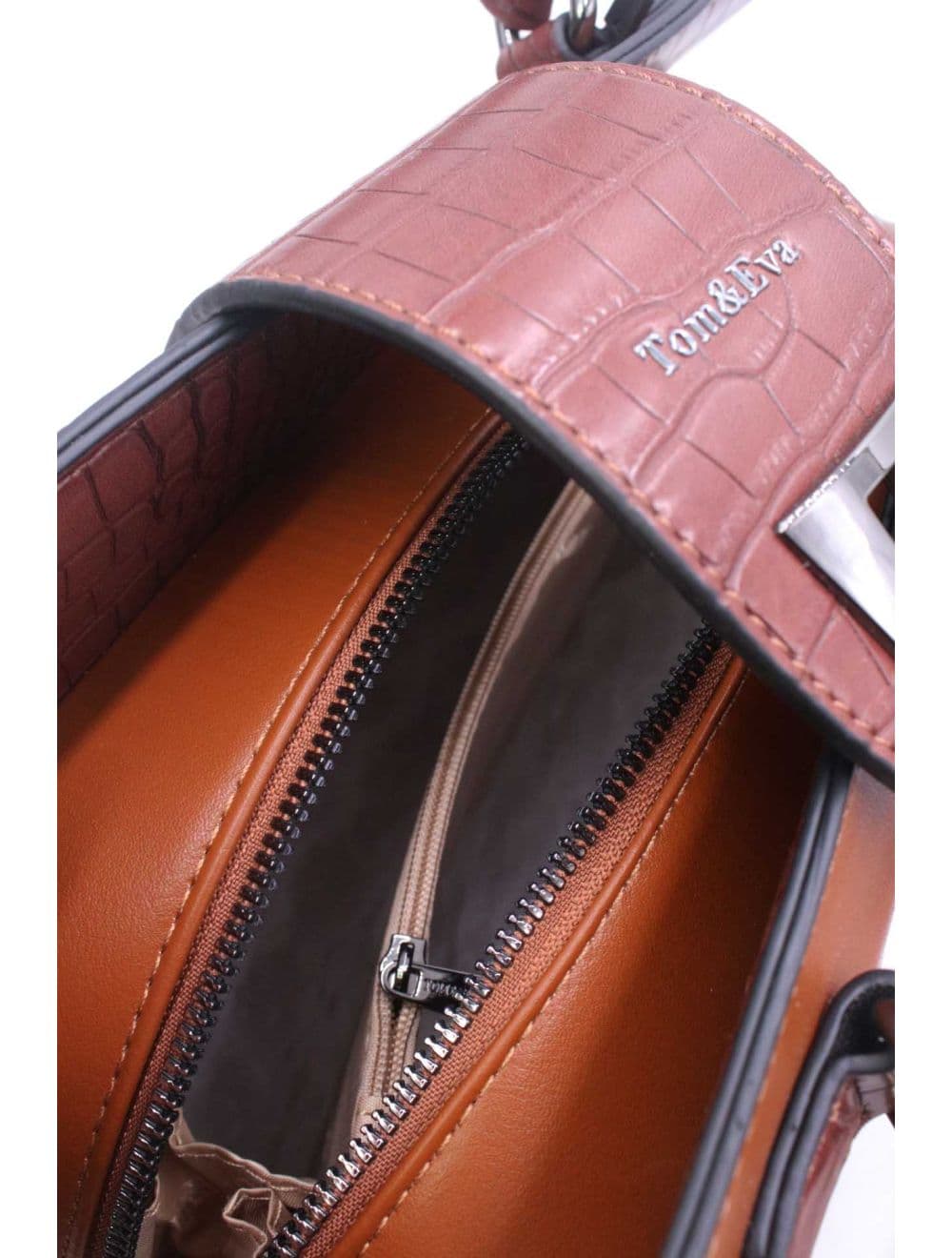 Sac Docteur Effet Crocodile 25B-6235-Brown/Coffee